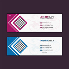 email signature template or email footer and personal social media cover design
