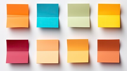 set of color paper notes