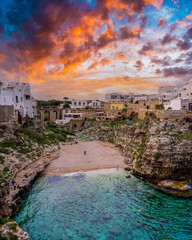 Polignano a Mare Town view in Italy