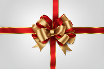 사랑과 감사의 빛나는 리본 축하와 기쁨의 붉은색과 금색 부와 풍요를 기원하는 화려한 리본의 축제 금빛 우아함 빨간색과 금색의 조화 아름다움
