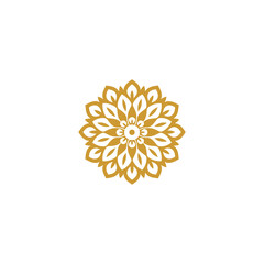 set of mandala vector elements flower style flower