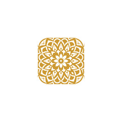 set of mandala vector elements flower style flower