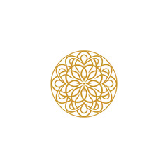 set of mandala vector elements flower style flower