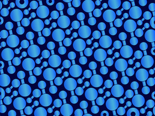 Blue background with 3D style. Blue gradient round pattern background. Blue steel background.