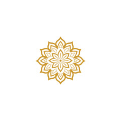 set of mandala vector elements flower style flower