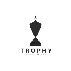 Champions trophy for winner award logo design inspiration