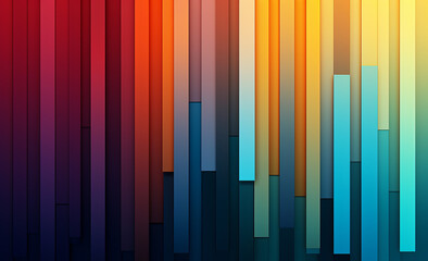 Vertical stripes in a gradient from warm to cool tones creating a modern abstract background.