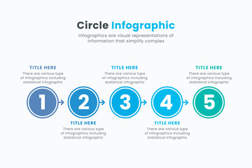 Minimal business vector circle chart infographic templates for presentations, advertising, layouts, and annual reports Business concept with 5 options.