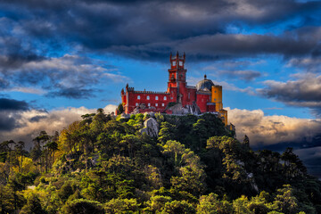 National Palace of Pena in Sintra, Portugal - 680885612