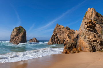 Fototapeta na wymiar Praia da Ursa Beach in Portugal