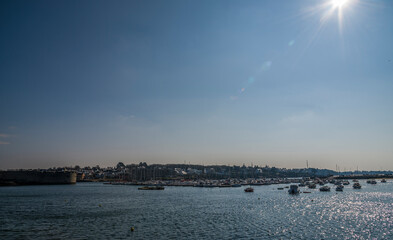 Panorama du port de Concarneau, Bretagne, France