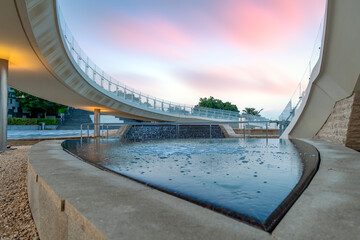Lusail, Qatar - November 18, 2023: Lusail Qetaifan Island Corniche Park Lusail boulevard Qatar 