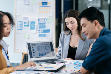 Business people meeting concept design ideas at office.