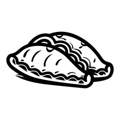 Abstract Illustration of Empanada Bake. Vector SVG