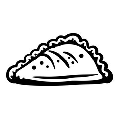 Abstract Illustration of Empanada Bake. Vector SVG