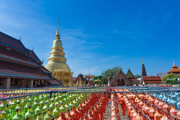 The Lamphun Lantern Festival is a traditional festival held at Wat Phra That Haripunchai in Lamphun Province, Thailand.