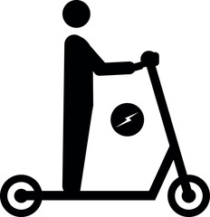 Electric scooter icon sign. Eco transport signs and symbols.