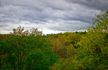 Fototapeta premium A wonderful rainy autumn day in Bavaria