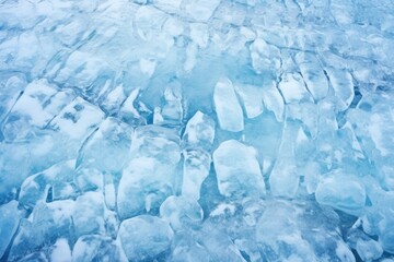 close-up of frazil ice in a polar glacier