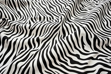 close-up of a bedsheet with zebra stripe pattern
