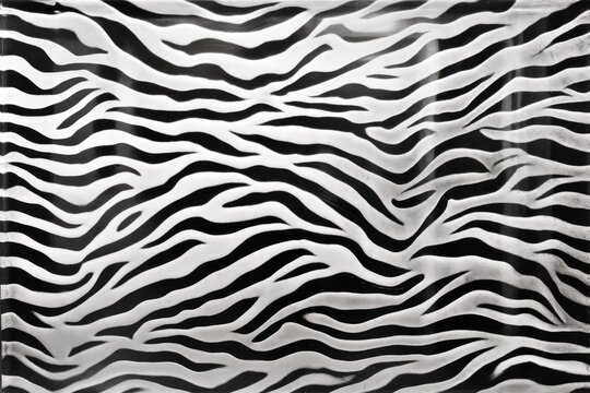zebra-striped pattern on a frosted glass panel