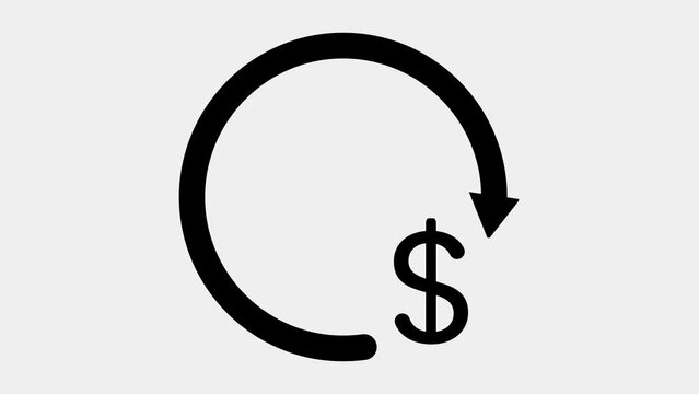 An informational animation of global financial movements, investments and profits with a dollar symbol that can be used in info graphic, motivational, and other videos