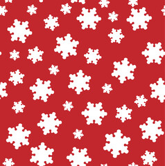 Seamless vector winter christmas pattern in snowflakes