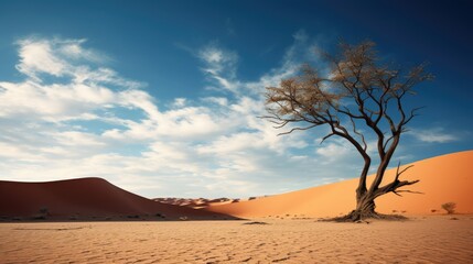 Fototapeta na wymiar tree in the middle of the desert