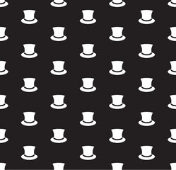 Vector seamless pattern with beautiful women's summer hats