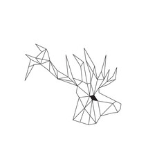 Vector. Abstract polygonal the head of a deer.