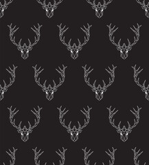 Vector. Abstract polygonal the head of a deer.