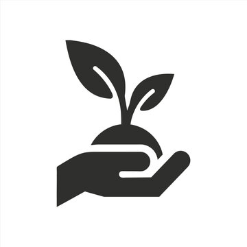 hand holding sprout icon clip art preview
