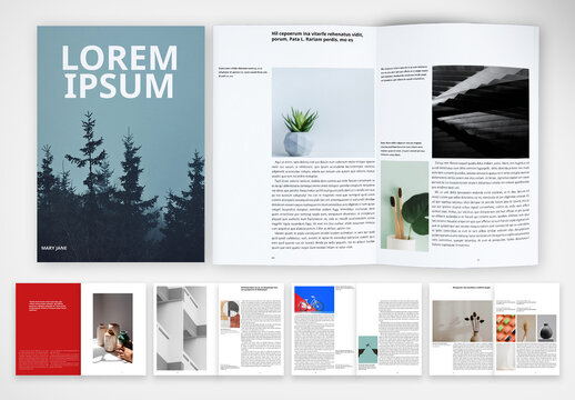 Brochure with Bauhaus Style Structure