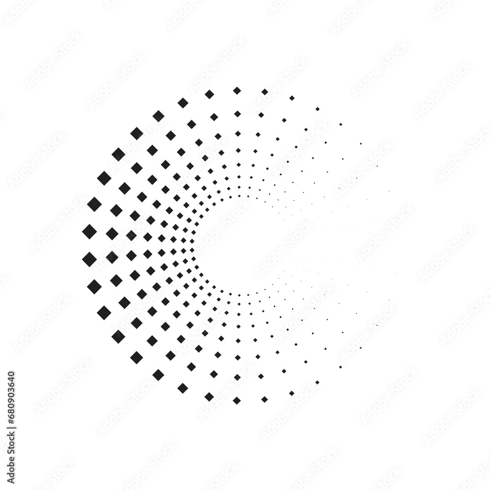 Poster halftone dots circle texture. creative geometric pattern. abstract vector background.