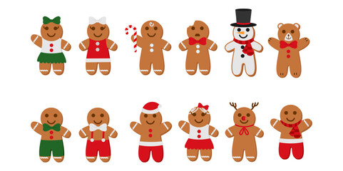 Christmas Cookies Gingerbread Vector