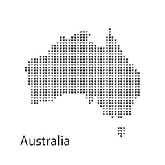 Fototapeta premium Australia map in hearts vector