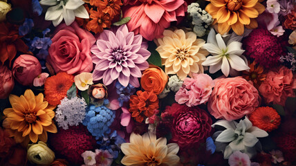 Obraz na płótnie Canvas colorful background of flowers. floral pattern.