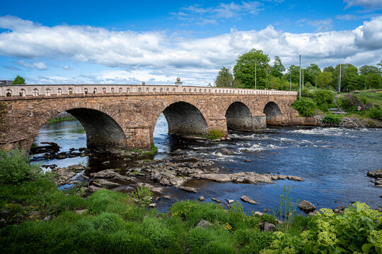Bridge over river in Falkenberg,Sweden