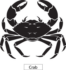 Silhouette of crab