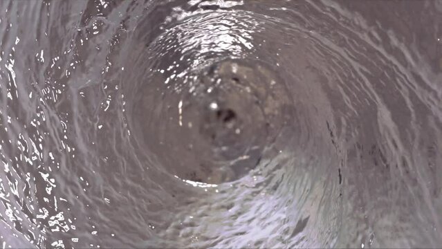 Slow Motion Shot of Emty Water Whirl Background