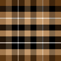 Check Plaid Seamless Pattern, Simple Pixel Textured In Brown Colorful with Herringbone Tartan, Trendy Fashion Check Textures, Hipster Style Backgrounds