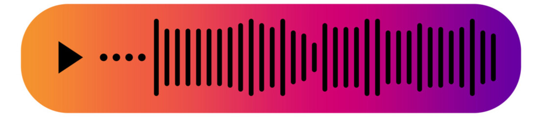 Instagram voice message icon. vector isolated.