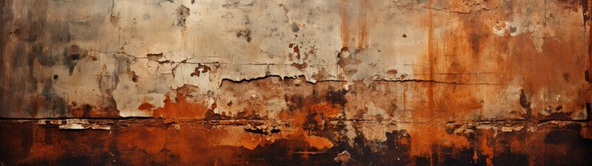 Fototapeta premium Abstract Weathered Metal Wall with Rust and Peeling Paint