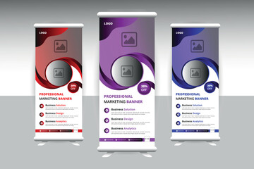 Modern Corporate roll up banner design template