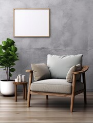 Modern Nordic style apartment with picture frame template