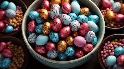 Fototapeta premium chocolate easter eggs