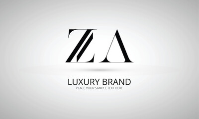 ZA Z za initial logo | initial based abstract modern minimal creative logo, vector template image. luxury logotype logo, real estate homie logo. typography logo. initials logo - obrazy, fototapety, plakaty