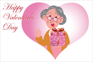 おばあちゃんのバレンタインカード
