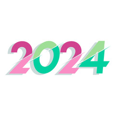 2024 trending colorful slice text effect