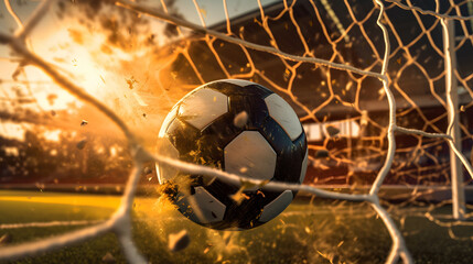 サッカーボールとゴール